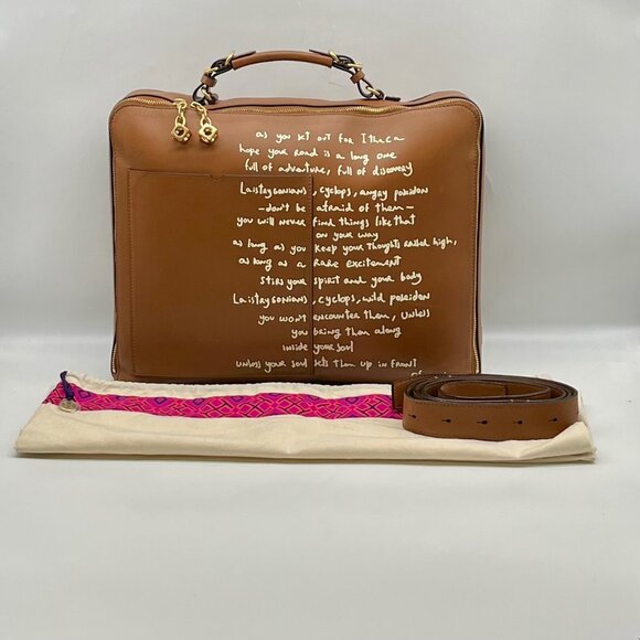 Tory Burch Brown Leather Miller Poetry Large Messenger Bag - Picture 12 of 12